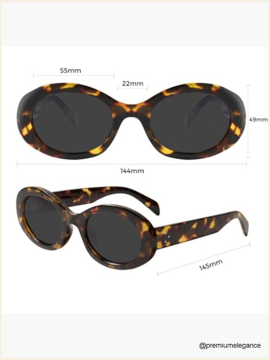 Retro Oval Sunglasses Full Frame UV400 Protection for Women main image 7